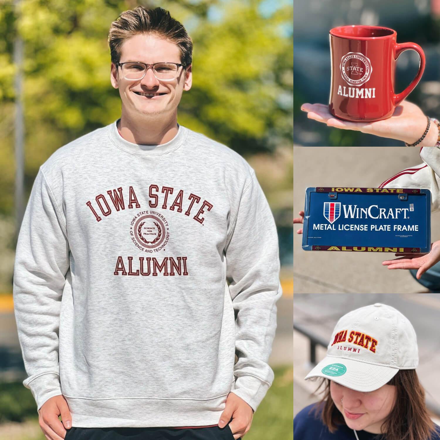 A collage showing the Iowa State Alumni Collection